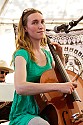 Kate Stone on cello and vocals with the Blushin' Roulettes