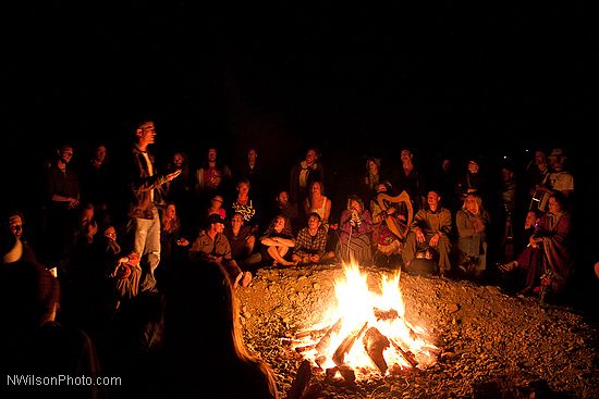 Full moon campfire sing along and story telling.