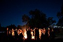 Full moon campfire sing along by the creek