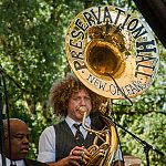 Ben Jaffe on tuba with Preservation Hall Jazz Band