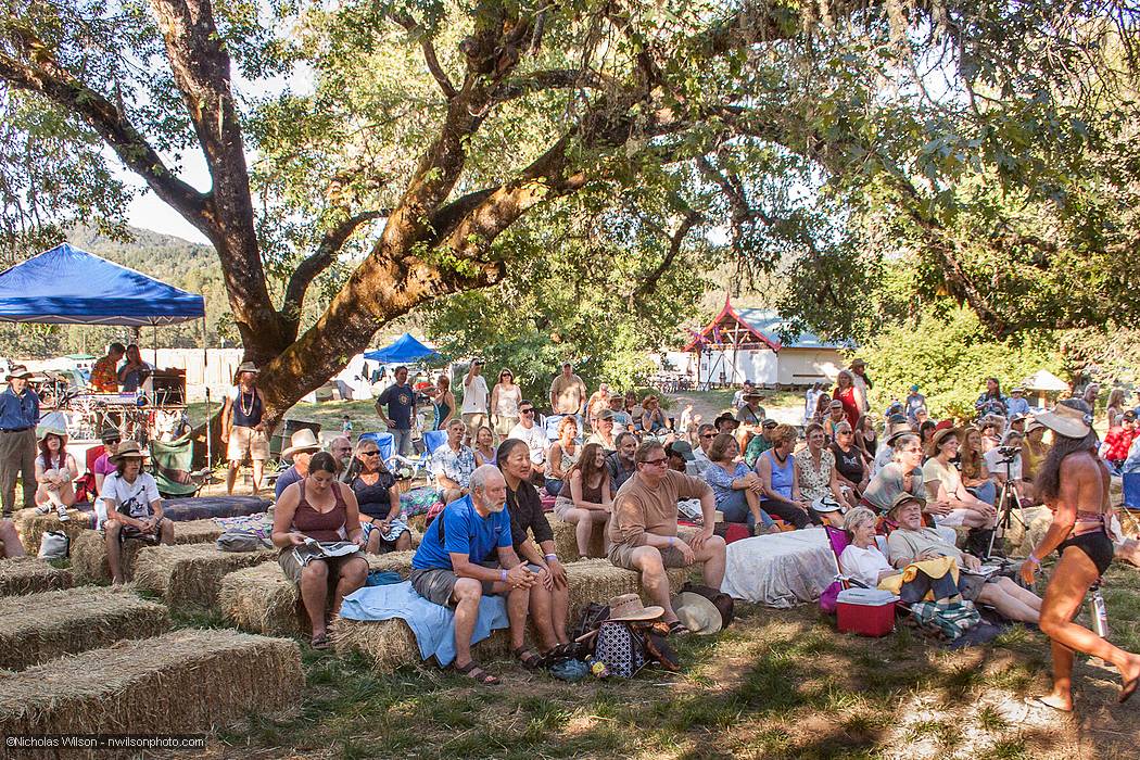 The Arlo Hagler stage audience enjoys the Houston Jones band