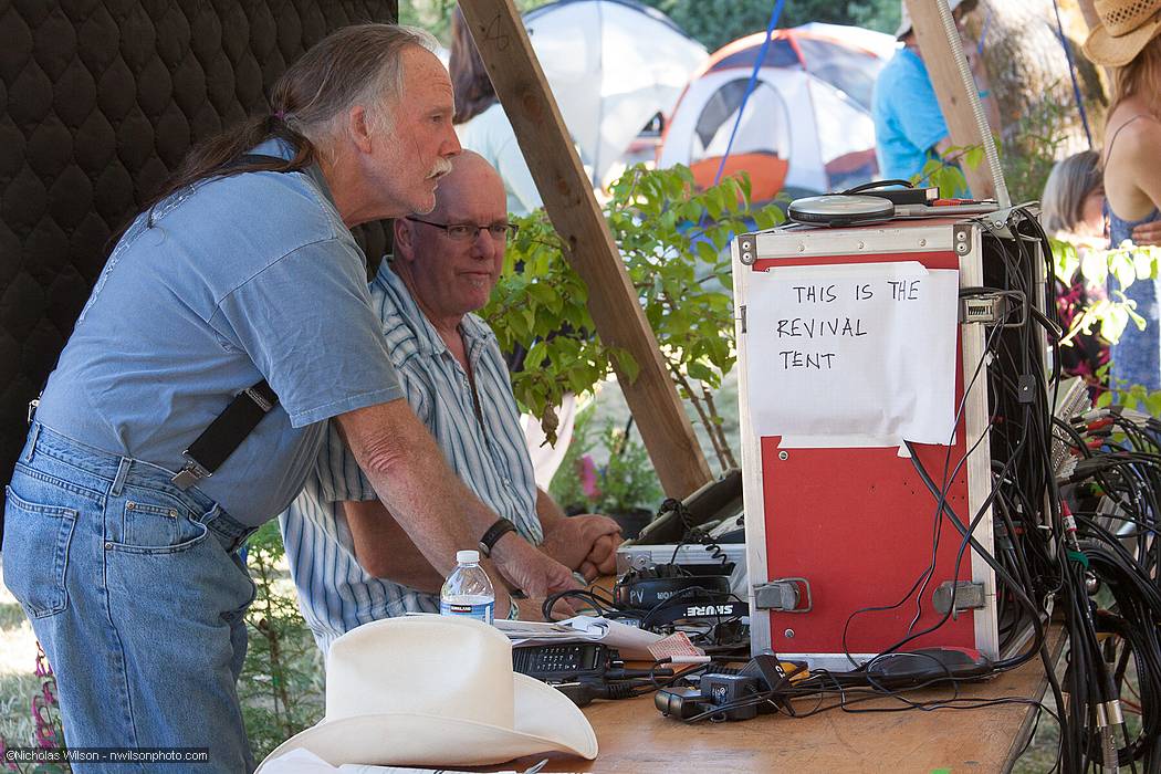 Sound board at Revival Tent