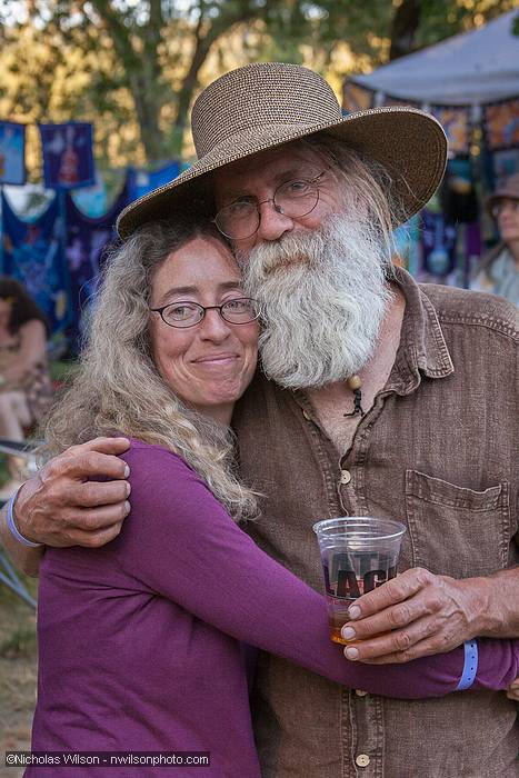 A handsome couple enjoys the scene Saturday evening.