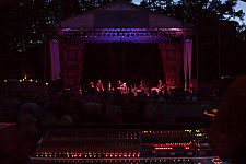 Mavis Staples and her band as seen from the main sound booth.