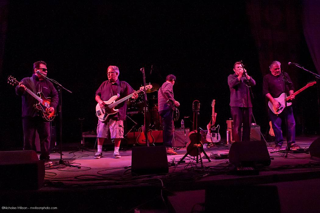 Los Lobos with Catfish Jack sitting in on mouth harp