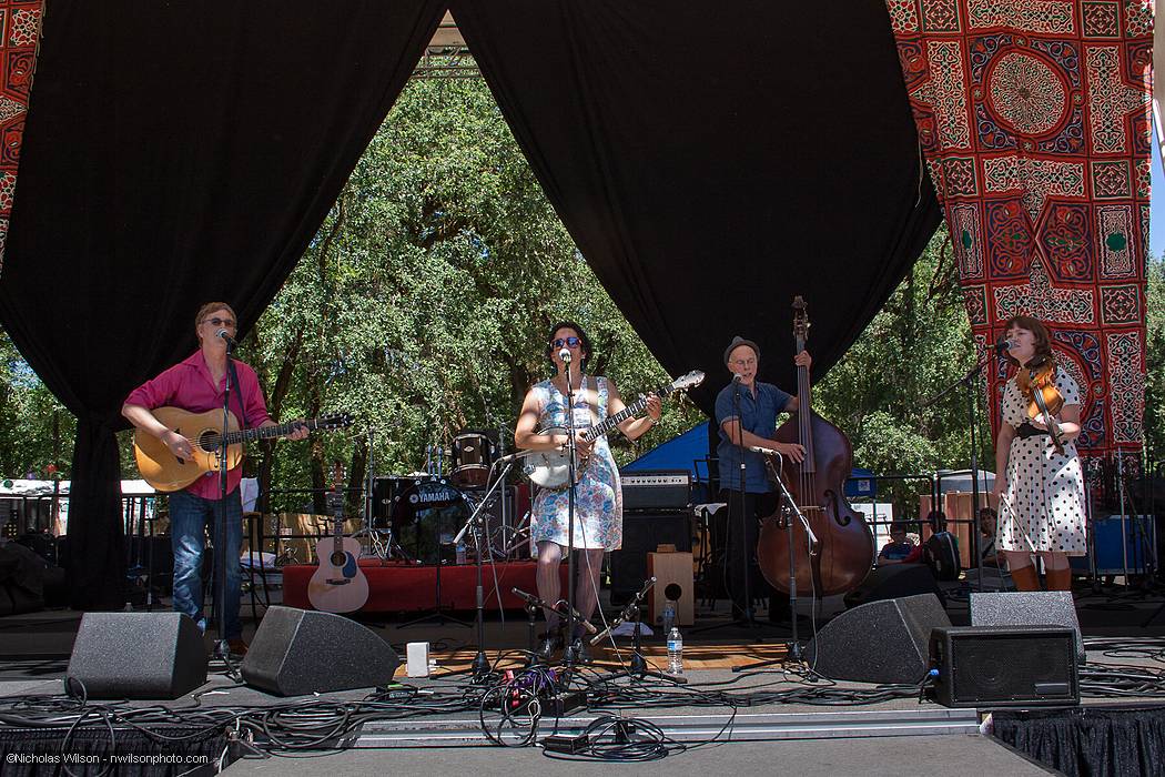 Evie Ladin and Evil Diane on the Main Stage Sunday morning