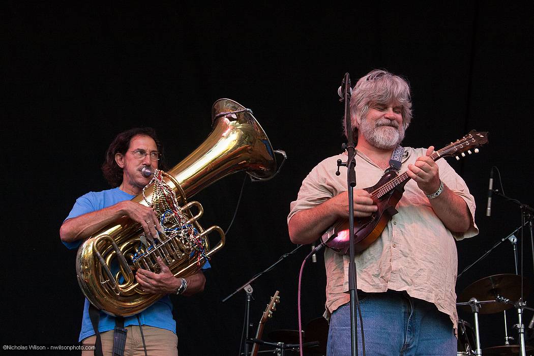 Freebo on tuba with Vince Herman of Great American Taxi