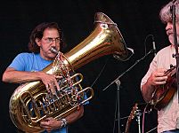 Freebo sits in on tuba with Todd Snider and Great American Taxi