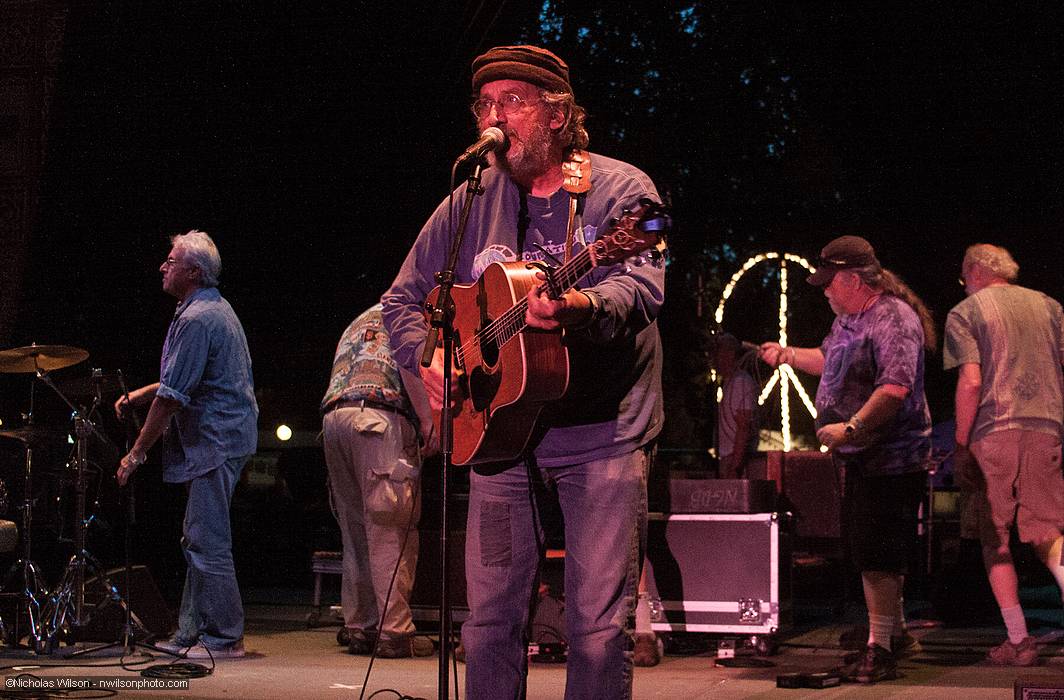 Singer/songwriter Jim Page did a 'tweener set Sunday night as the stage crew sets up for Nitty Gritty Dirt Band