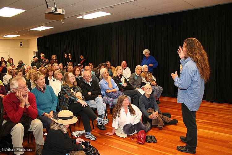 After a standing room only showing of his film Genghis Blues, filmmaker Adrian Belic answered questions from the audience.