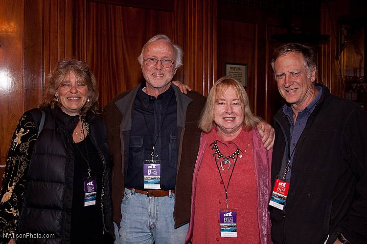 Filmmakers Wendy Slick ("Passion & Power") , Bob Elfstrom ("Waiting For A Train"),  Pat Ferrero and Alan Dater at the opning party for Mendocino Film Festival pro Take 4 - 2009