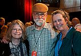 Filmmakers Maureen Gosling, Les Blank and Chris Simon in the audience at the Mendocino Film Festival 2010.