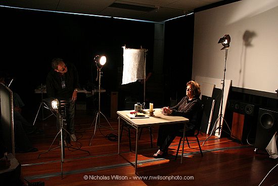 Lighting workshop by Rich Aguilar at the inaugural Mendocino Film Festival in 2006.