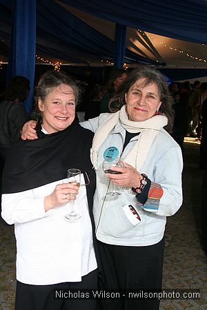 MFF Volunteers Catey Simonton and ______ at the entry to the Opening Reception in the MFF big tent on Thursday May 17, 2007