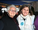 Nationally known folksinger Ronnie Gilbert, left, attended the opening reception. She was a member of the original Weavers with Pete Seeger, and recently moved to the Mendocino Coast. Welcome Ronnie!