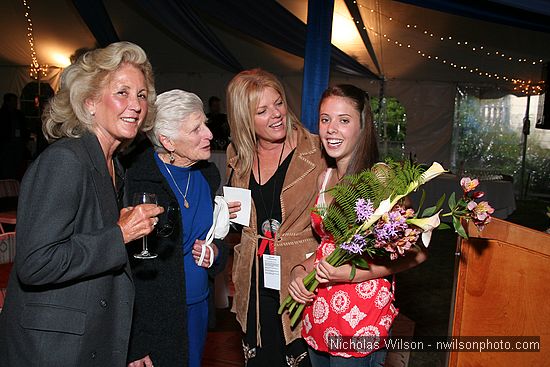 Alycia Lang is greeted by Opening Reception Executive Producer Jennifer Taylor and other fans after her performance at the Opening Reception Thursday May 17, 2007