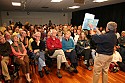 St. Anthony's parish hall was packed for a showing of Genghis Blues.