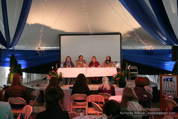 A panel discussion on Activism and Distribution took place Saturday morning in the festival tent.