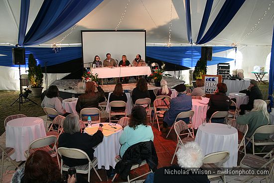 The Activism and Distribution panel Saturday morning in the festival tent.