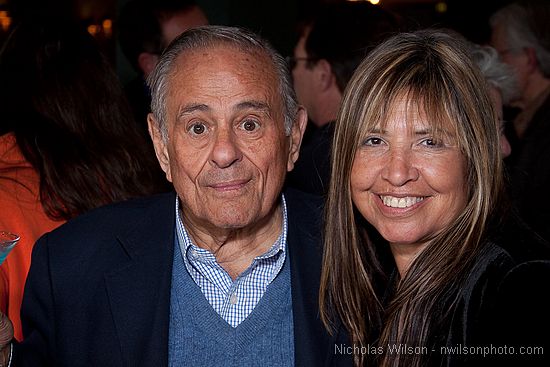 Festival sponsor Maurice Kanbar with Sally Stewart of the festival's party committee.