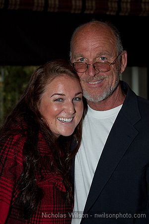 Matt Rowland with daughter Maya Rowland. Matt's company Matt Rowland Events provided furnishings and equipment for the Mendocino Film Festival Take 4 - 2009.