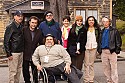 Filmmakers Jim LeBrecht (front), Quique Cruz and others associated with the documentary "Archaeology of Memory"