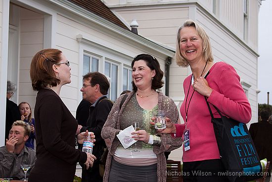 MFF Board Member Shelley Fields, left, MFF Operations Coordinator Rachel 
Archuletta, center, MFF Vice President Ann Walker  at the filmmaker party.