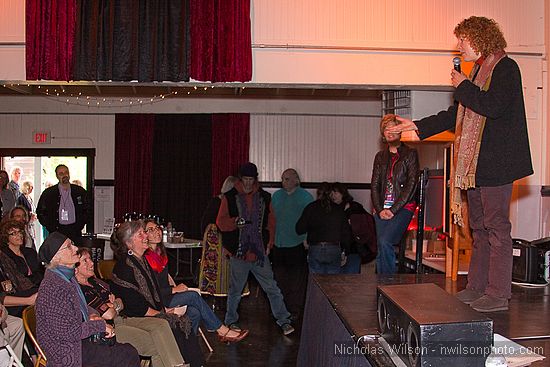 Filmmaker Cass Warner answers questions after the showing of her film "The Brothers Warner"