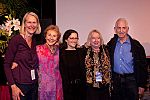Ann Walker, Patricia Ellsberg, Betsy Ford, Pat Ferrero, and Daniel Ellsberg at Crown Hall after showing of The Most Dangerous Man In America.