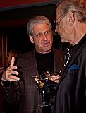 Mendocino County Supervisor Dan Hamburg chats with Richard Miller over martinis.
