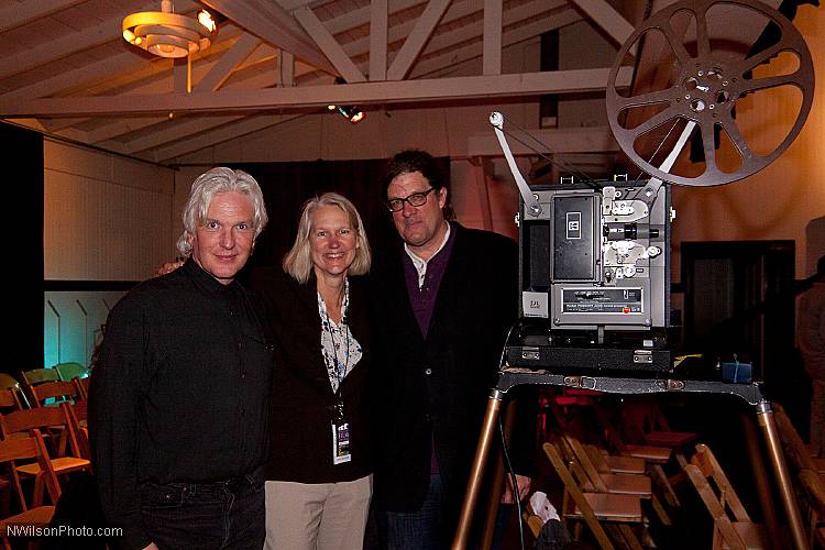 George Russell, Ann Walker and the bandleader for the silent movies.