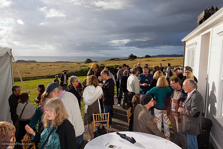 Filmmaker party at Jennifer Taylor's home overlooking the Mendocino Headlands and Pacific Ocean.