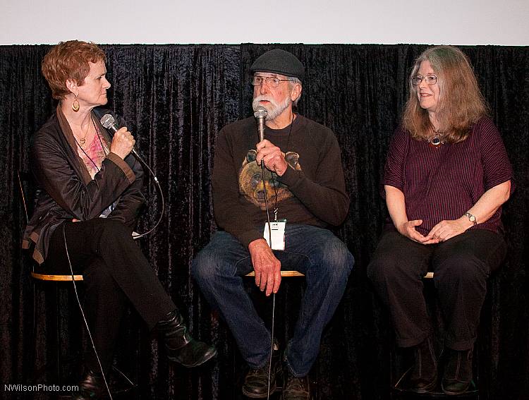 Zoe Elton, Les Blank and Maureen Gosling at Crown Hall.