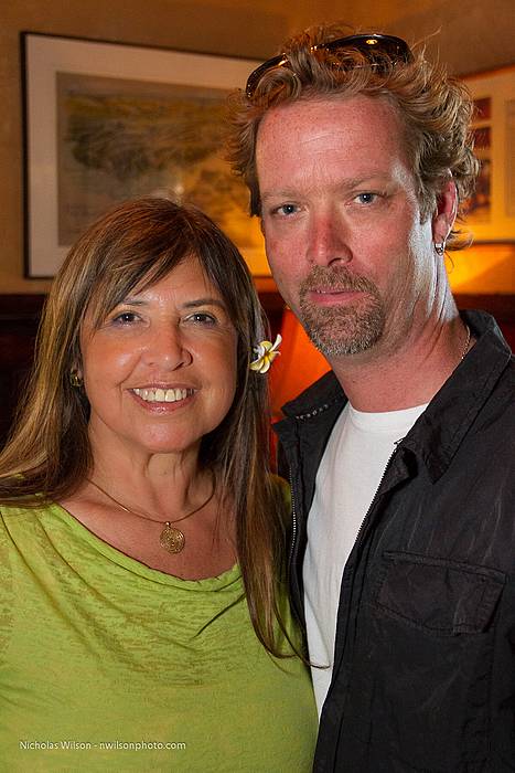 Sally Stewart with MFF production volunteer Joe Chisholm at the kickoff party.