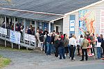 People queued up for the Friday night showing of the short films program.