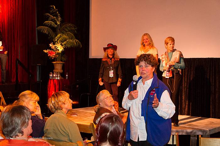 One of the purchasers of a wild horse featured in the film spoke from the audience after the film showing.