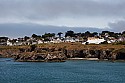 Town of Mendocino on California's northern Pacific coast during the 2010 Mendocino Music Festival.