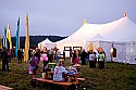 The festival's concert hall is a 16,000 sq. ft. big top tent seating over 800.