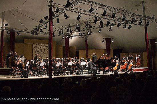 Pianist Stephen Prutsman performs with the Mendocino Music Festival Orchestra