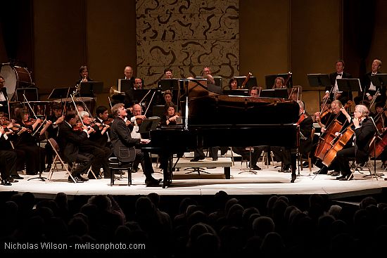 Pianist Stephen Prutsman performs with the Mendocino Music Festival Orchestra