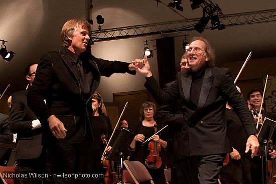 Pianist Stephen Prutsman with Maestro Allan Pollack at the Mendocino Music Festival 2010