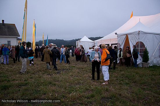 Intermission outside the big concert hall tent at Mendocino Music Festival 2010