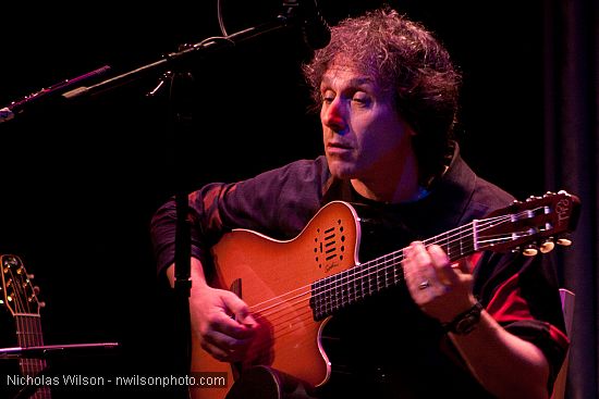 Singer and guitar wizard Peppino D'Agostino in concert at Mendocino Music Festival 2010