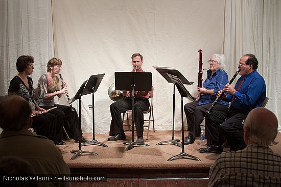 The Quintessential Winds quintet performs in the Village Chamber Concerts series of the Mendocino Music Festival 2010.