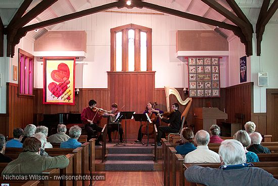 Musical Gems concert at Fort Bragg's Evergreen Methodist Church. Part of the Village Chamber Series of the Mendocino Music Festival 2010