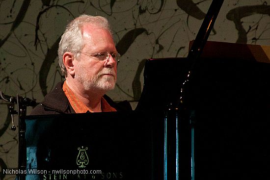 A jazz double bill in the big tent featured pianist Philip Aaberg and reed player Paul McCandless.