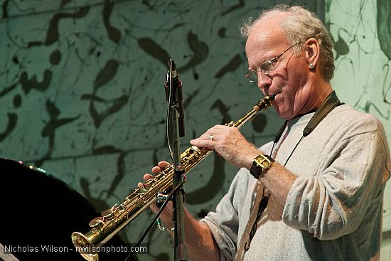 A jazz double bill in the big tent featured pianist Philip Aaberg and reed player Paul McCandless.