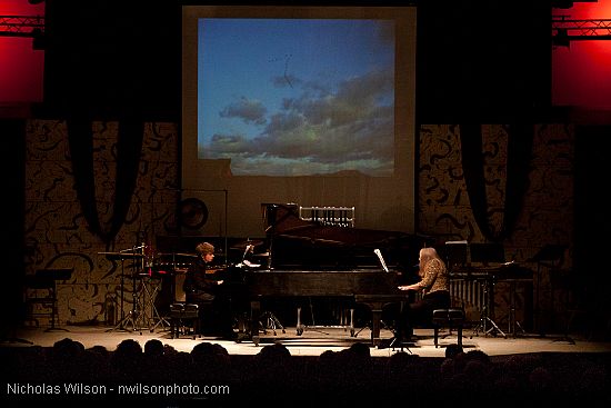 Susan Waterfall and Julian Waterfall Pollack perform John Adams' Hallelujah Junction