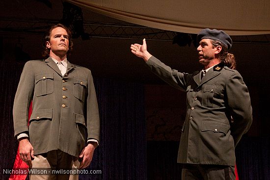 Tenor Jeffrey Kitto as Don Jose, and Paul Thompson, bass as Zuniga, an army officer