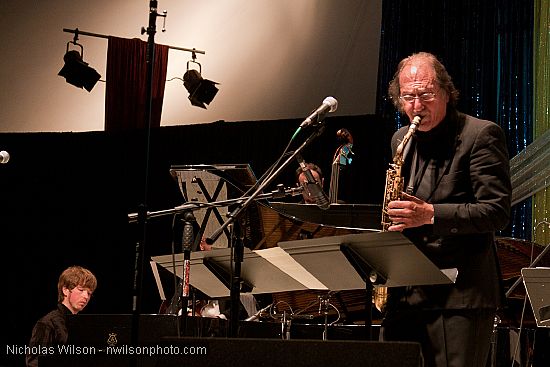 Allan Pollack on alto sax, Julian Pollack on piano.